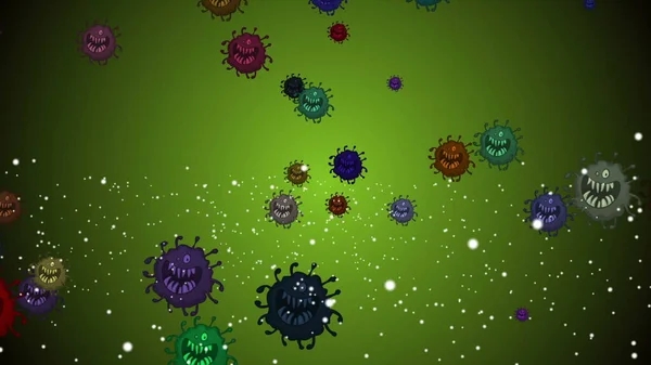 Coronavirus Covid Иллюстрация Инфицированного Вируса 2019 Ncov Пневмонии Крови Медицинский — стоковое фото