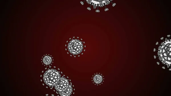 Coronavirus Covid-19 illustration of Infected virus 2019-ncov pneumonia in blood. Medical Virus realistic models. Coronavirus wallpaper. Microorganisms, Pathogens bacterium. Colorful particles coronavirus illustration.