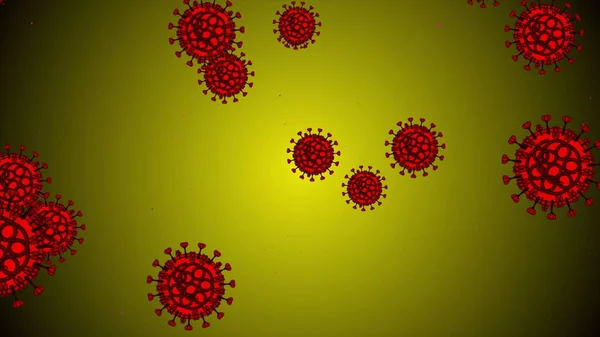 Coronavirus Covid Ilustração Vírus Infectado 2019 Ncov Pneumonia Sangue Médico — Fotografia de Stock