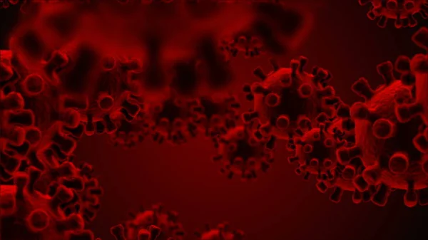 Coronavirus Covid Illustration Infected Virus 2019 Ncov Pneumonia Blood Medical — Stock Photo, Image