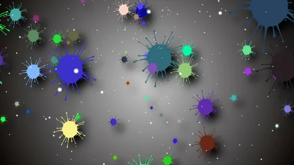 Coronavirus Covid 19の画像感染症ウイルス2019 Ncv肺炎の血液中 医学ウイルスの現実的なモデル コロナウイルス壁紙 微生物病原菌 — ストック写真