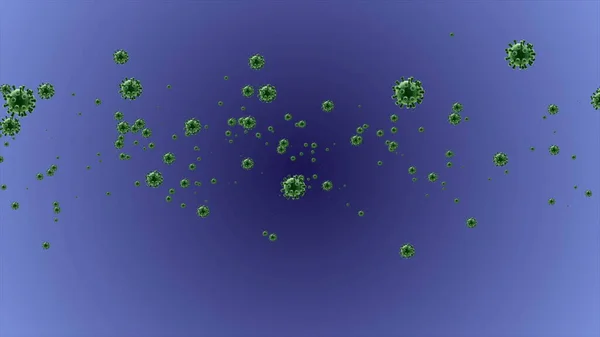 Coronavirus Covid 19例感染病毒2019 Ncov肺炎病例 医学病毒现实模型 Coronavirus壁纸 微生物 病原体和细菌 — 图库照片