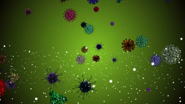 コロナウイルスCovid 19感染ウイルス2019 Ncov肺炎 医学ウイルスの現実的なモデル コロナウイルス壁紙 微生物病原菌 第二条 — ストック写真