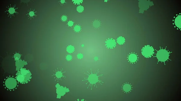 Illustrazione Del Coronavirus Delle Cellule Covid Dei Batteri Del Batterio — Foto Stock