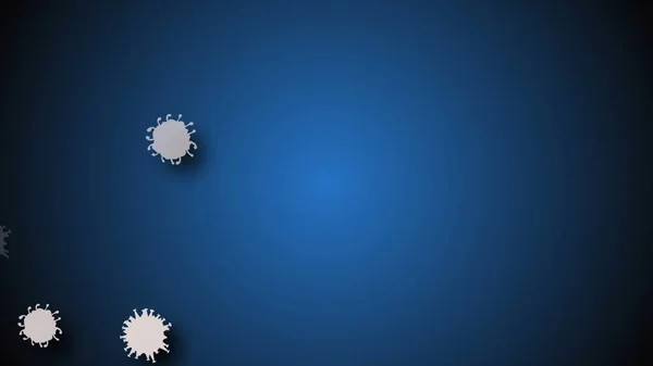 コロナウイルスのイラスト Covid 19細胞 色の背景に浮かぶ細菌 ウイルスマイクロ細胞モデル 絵文字 顕微鏡下でのConv Covid 19微生物細胞の笑顔 — ストック写真