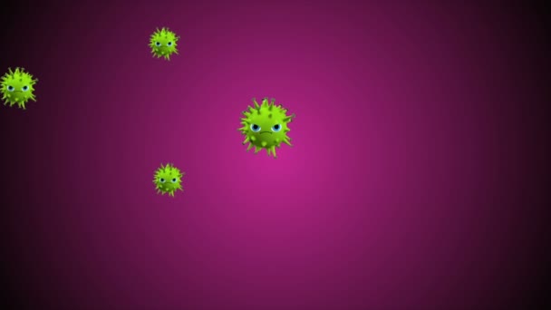 Koronavirus Covid Infekovaný Virus 2019 Ncov Pneumonie Krvi Medicínský Virus — Stock video
