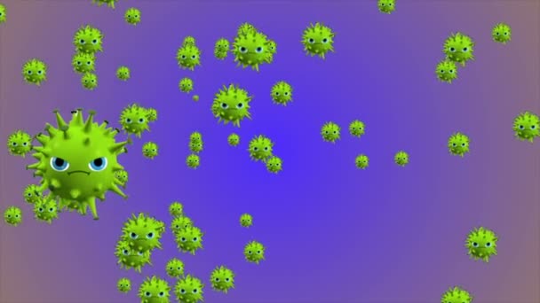 Coronavirus Covid Virus Infetto 2019 Ncov Polmonite Nel Sangue Modello — Video Stock