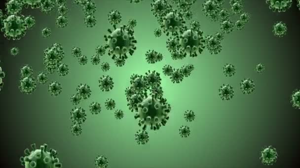 コロナウイルスCovid 19感染ウイルス2019 Ncov肺炎 医学ウイルスの現実的なモデル コロナウイルスのアニメーション 微生物病原菌 第二条 — ストック動画