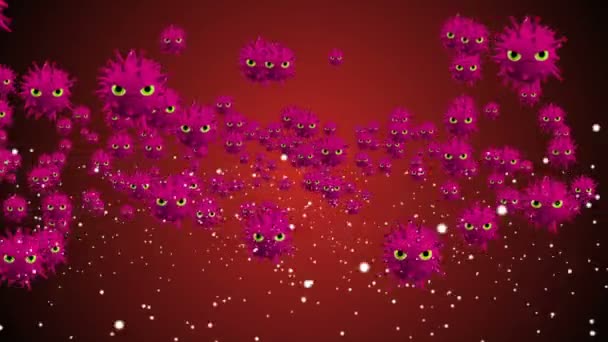 Medical Animation Background Cells Bacteria Viruses World Human Risk Virus — Stock Video