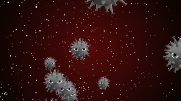 Lääketieteellinen Animaatio Tausta Solujen Bakteerien Viruksia Maailmassa Ihmisen Riskivirus Coronavirus — kuvapankkivideo