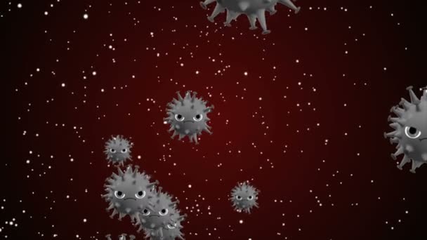 Fondo Animación Médica Las Células Virus Bacterias Mundo Virus Riesgo — Vídeo de stock