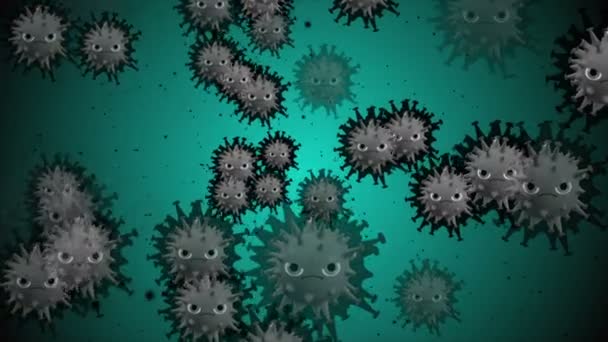 Animazione Medica Sfondo Cellule Batteri Virus Nel Mondo Virus Del — Video Stock