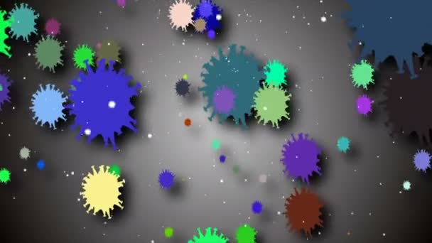 Fondo Animación Médica Las Células Virus Bacterias Mundo Virus Riesgo — Vídeo de stock