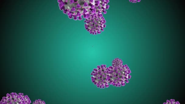 Orvosi Animációs Háttér Sejtek Baktériumok Vírusok Világon Emberi Kockázatú Vírus — Stock videók