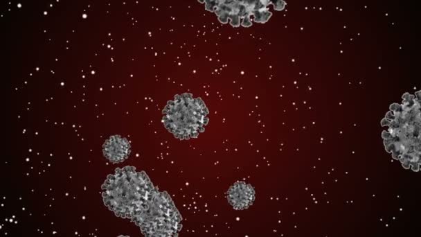 Medische Animatie Achtergrond Van Cellen Bacteriën Virussen Wereld Menselijk Risicovirus — Stockvideo