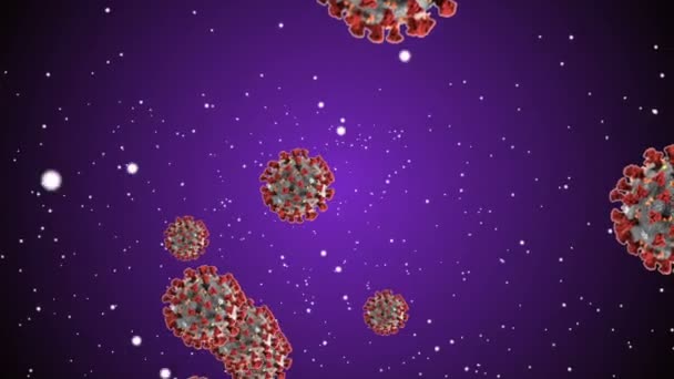 Medical Animation Background Cells Bacteria Viruses World Human Risk Virus — Stock Video