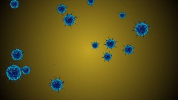 Medische Animatie Achtergrond Van Cellen Bacteriën Virussen Wereld Menselijk Risicovirus — Stockvideo