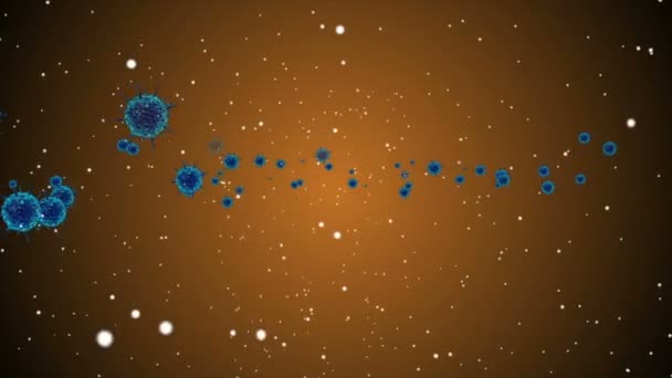 Fondo Animación Médica Las Células Virus Bacterias Mundo Virus Riesgo — Vídeo de stock