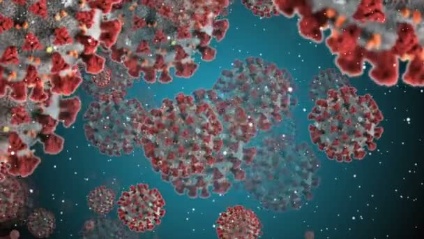 Animazione Medica Sfondo Cellule Batteri Virus Nel Mondo Virus Del — Video Stock