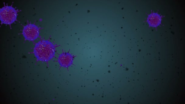 Animasi Medis Latar Belakang Sel Virus Bakteri Dunia Virus Risiko — Stok Video