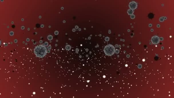 Medical Animation Background Cells Bacteria Viruses World Human Risk Virus — Stock Video