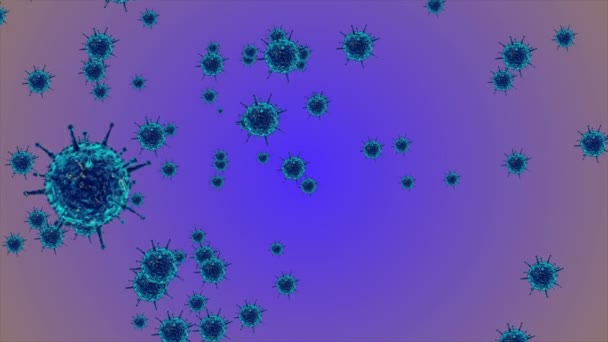Medical Animation Background Cells Bacteria Viruses World Human Risk Virus — Stock Video