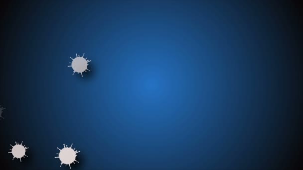 Fondo Animación Médica Las Células Virus Bacterias Mundo Virus Riesgo — Vídeo de stock