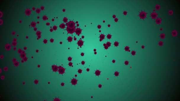 Hücrelerin Tıbbi Animasyon Geçmişi Dünyadaki Bakteri Virüsleri Nsan Riski Virüsü — Stok video