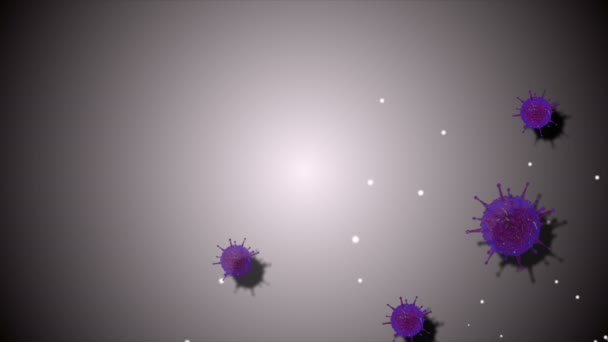 Medicinsk Animation Baggrund Celler Bakterier Virus Verden Menneskelig Risiko Virus – Stock-video