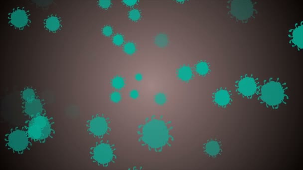 Medicinsk Animation Bakgrund Celler Bakterievirus Världen Människans Riskvirus Coronavirus Mikroskopisk — Stockvideo