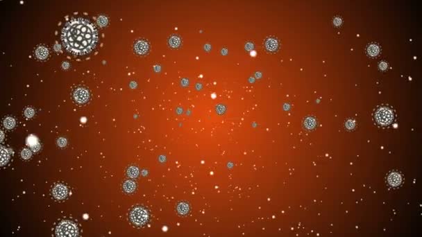 Coronavirus Looped Covid Infectado Vírus 2019 Ncov Pneumonia Sangue Modelo — Vídeo de Stock