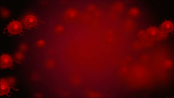 Coronavirus Looped Covid Infectado Vírus 2019 Ncov Pneumonia Sangue Modelo — Vídeo de Stock