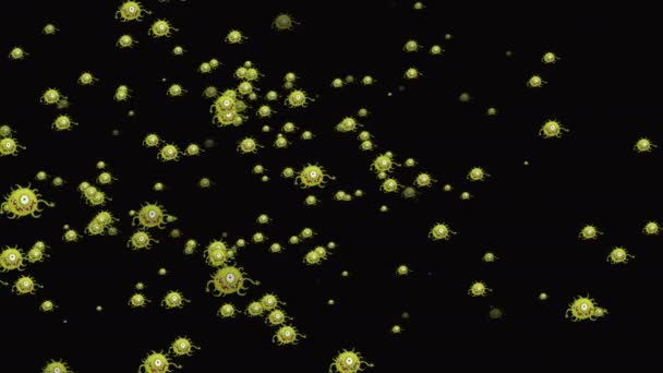 Coronavirus Covid Virüsü 2019 Ncov Pnömoni Kanında Tıbbi Virüs Gerçekçi — Stok video