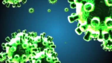 Coronavirus Hücreleri illüstrasyon arka planı. Coronavirus Covid-19 enfekte virüs 2019-ncov pnömoni kanında. Tıbbi Virüs gerçekçi bir model. Coronavirus duvar kağıdı. Mikroorganizmalar, Patojenler bakterisi.