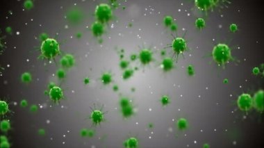 Coronavirus Hücreleri illüstrasyon arka planı. Coronavirus Covid-19 enfekte virüs 2019-ncov pnömoni kanında. Tıbbi Virüs gerçekçi bir model. Coronavirus duvar kağıdı. Mikroorganizmalar, Patojenler bakterisi.