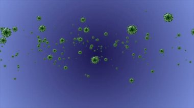 Coronavirus Hücreleri illüstrasyon arka planı. Coronavirus Covid-19 enfekte virüs 2019-ncov pnömoni kanında. Tıbbi Virüs gerçekçi bir model. Coronavirus duvar kağıdı. Mikroorganizmalar, Patojenler bakterisi.