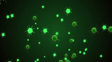 Coronavirus Hücreleri illüstrasyon arka planı. Coronavirus Covid-19 enfekte virüs 2019-ncov pnömoni kanında. Tıbbi Virüs gerçekçi bir model. Coronavirus duvar kağıdı. Mikroorganizmalar, Patojenler bakterisi.