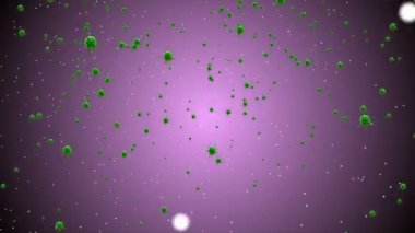 Coronavirus Hücreleri illüstrasyon arka planı. Coronavirus Covid-19 enfekte virüs 2019-ncov pnömoni kanında. Tıbbi Virüs gerçekçi bir model. Coronavirus duvar kağıdı. Mikroorganizmalar, Patojenler bakterisi.
