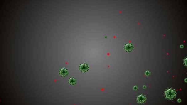 Coronavirus Covid Infected Virus 2019 Ncov Pneumonia Blood Modelo Realista — Vídeos de Stock