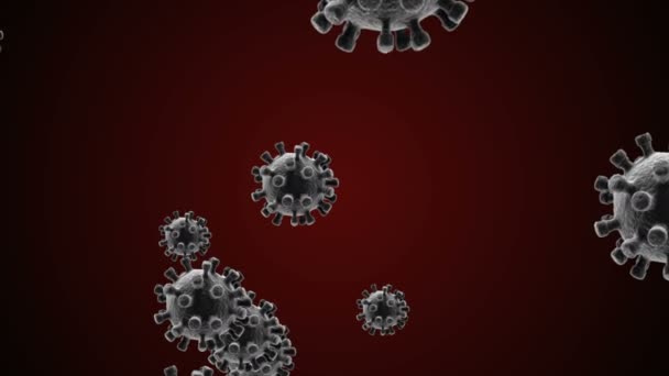 Coronavirus Covid Infected Virus 2019 Ncov Pneumonia Blood Modelo Realista — Vídeos de Stock
