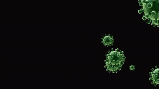 Células Coronavírus Ilustração Pano Fundo Coronavirus Covid Infectado Vírus 2019 — Vídeo de Stock