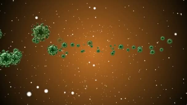 Coronavirus Hücreleri Illüstrasyon Arka Planı Coronavirus Covid Enfekte Virüs 2019 — Stok video