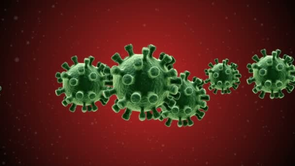 Hintergrund Sind Coronavirus Zellen Coronavirus Covid Infizierte Viren 2019 Ncov — Stockvideo
