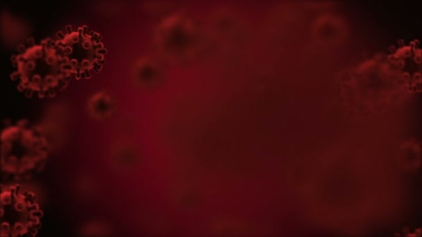 Ілюстрація Фону Коронавірусних Клітин Коронавірус Ковід Інфікований Вірус 2019 Московська — стокове відео