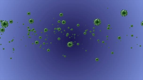 冠状病毒细胞说明背景 Coronavirus Covid 19感染病毒2019 Ncov肺炎 医学病毒现实模型 Coronavirus壁纸 微生物 病原体和细菌 — 图库视频影像