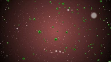 Coronavirus Hücreleri illüstrasyon arka planı. Coronavirus Covid-19 enfekte virüs 2019-ncov pnömoni kanında. Tıbbi Virüs gerçekçi bir model. Coronavirus duvar kağıdı. Mikroorganizmalar, Patojenler bakterisi.