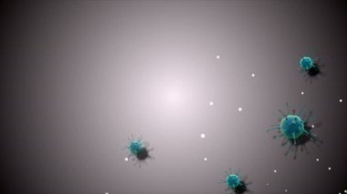Coronavirus Hücreleri illüstrasyon arka planı. Coronavirus Covid-19 enfekte virüs 2019-ncov pnömoni kanında. Tıbbi Virüs gerçekçi bir model. Coronavirus duvar kağıdı. Mikroorganizmalar, Patojenler bakterisi.