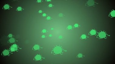 Coronavirus Hücreleri illüstrasyon arka planı. Coronavirus Covid-19 enfekte virüs 2019-ncov pnömoni kanında. Tıbbi Virüs gerçekçi bir model. Coronavirus duvar kağıdı. Mikroorganizmalar, Patojenler bakterisi.