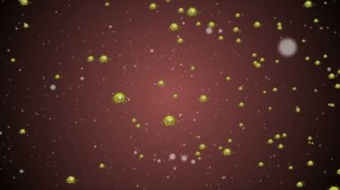 Coronavirus Hücreleri illüstrasyon arka planı. Coronavirus Covid-19 enfekte virüs 2019-ncov pnömoni kanında. Tıbbi Virüs gerçekçi bir model. Coronavirus duvar kağıdı. Mikroorganizmalar, Patojenler bakterisi.