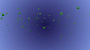 Coronavirus Hücreleri illüstrasyon arka planı. Coronavirus Covid-19 enfekte virüs 2019-ncov pnömoni kanında. Tıbbi Virüs gerçekçi bir model. Coronavirus duvar kağıdı. Mikroorganizmalar, Patojenler bakterisi.